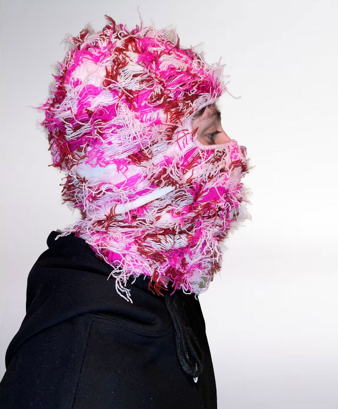 Distressed Balaclava Ski Mask Knitted Shiesty Mask Yeat - Etsy