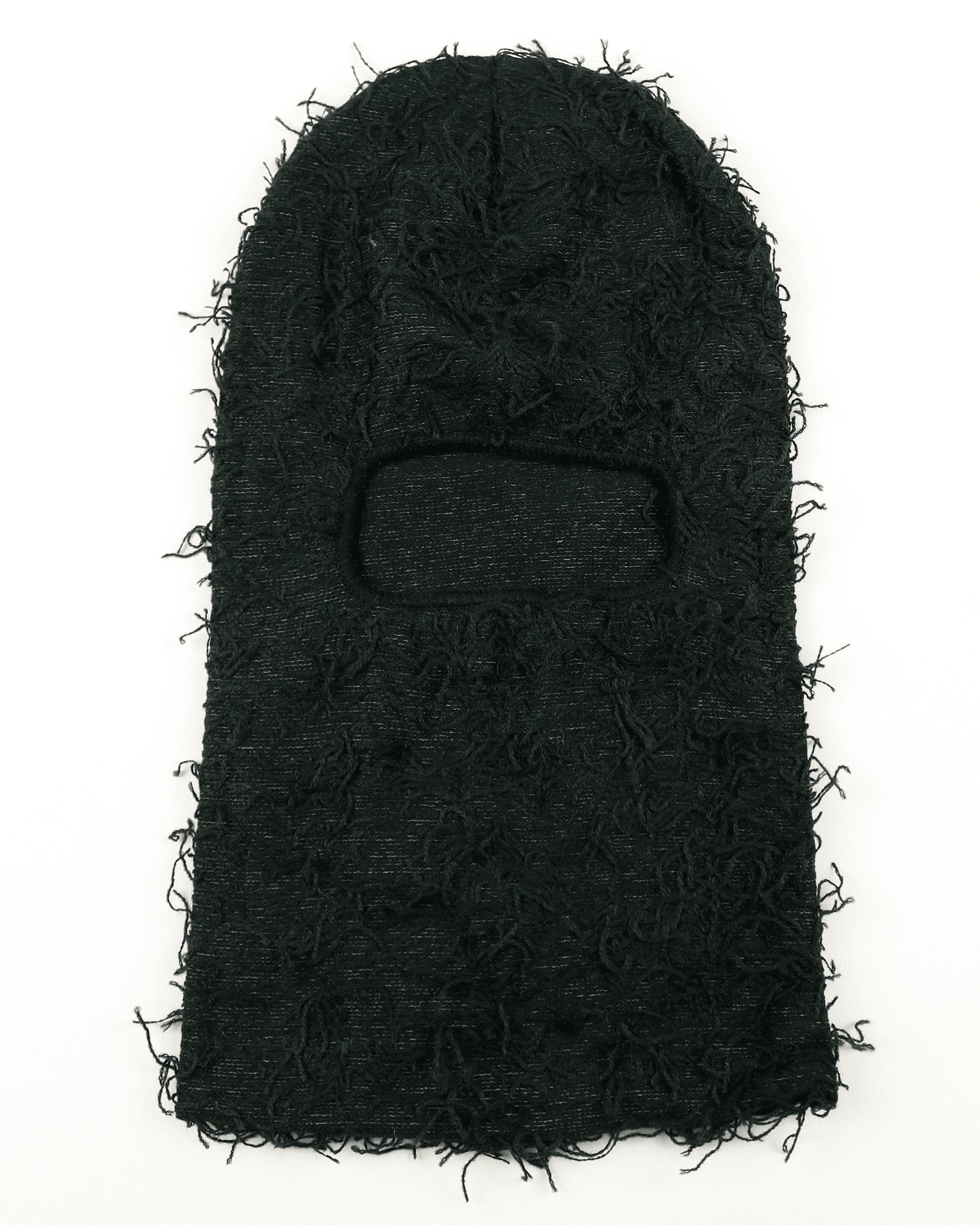 Black Knitted Balaclava Distressed Balaclava Ski Mask Yeat Etsy