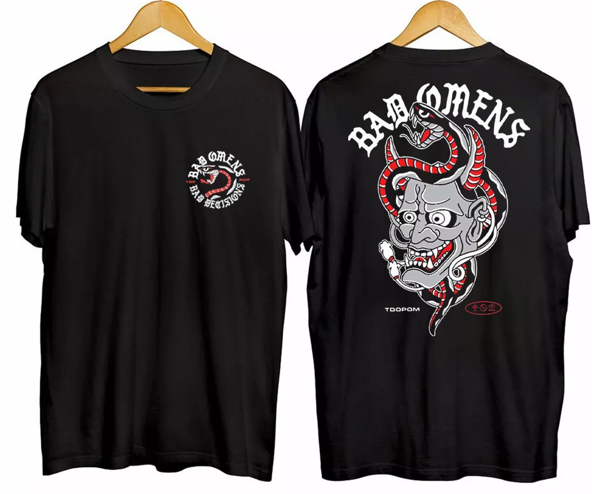 Discover 2023 Bad Omens Band Hannya T-Shirt, Bad Omens A Tour Of The Concrete Jungle Tour 2022 2023 T-Shirt, Bad Omens Shirt, 2023 Tour Shirt