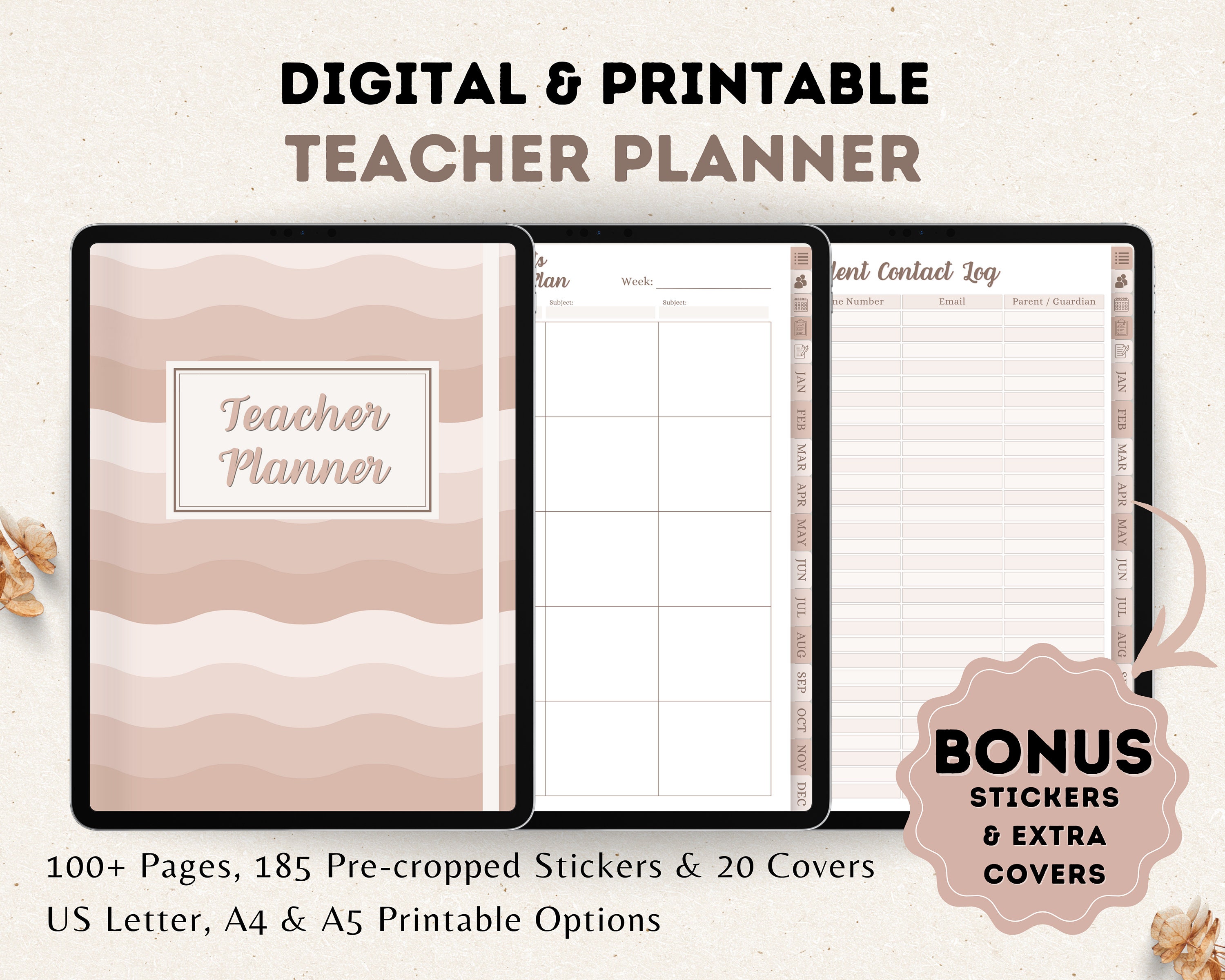 Printable & Digital Teacher Planner Goodnotes Teacher Etsy UK