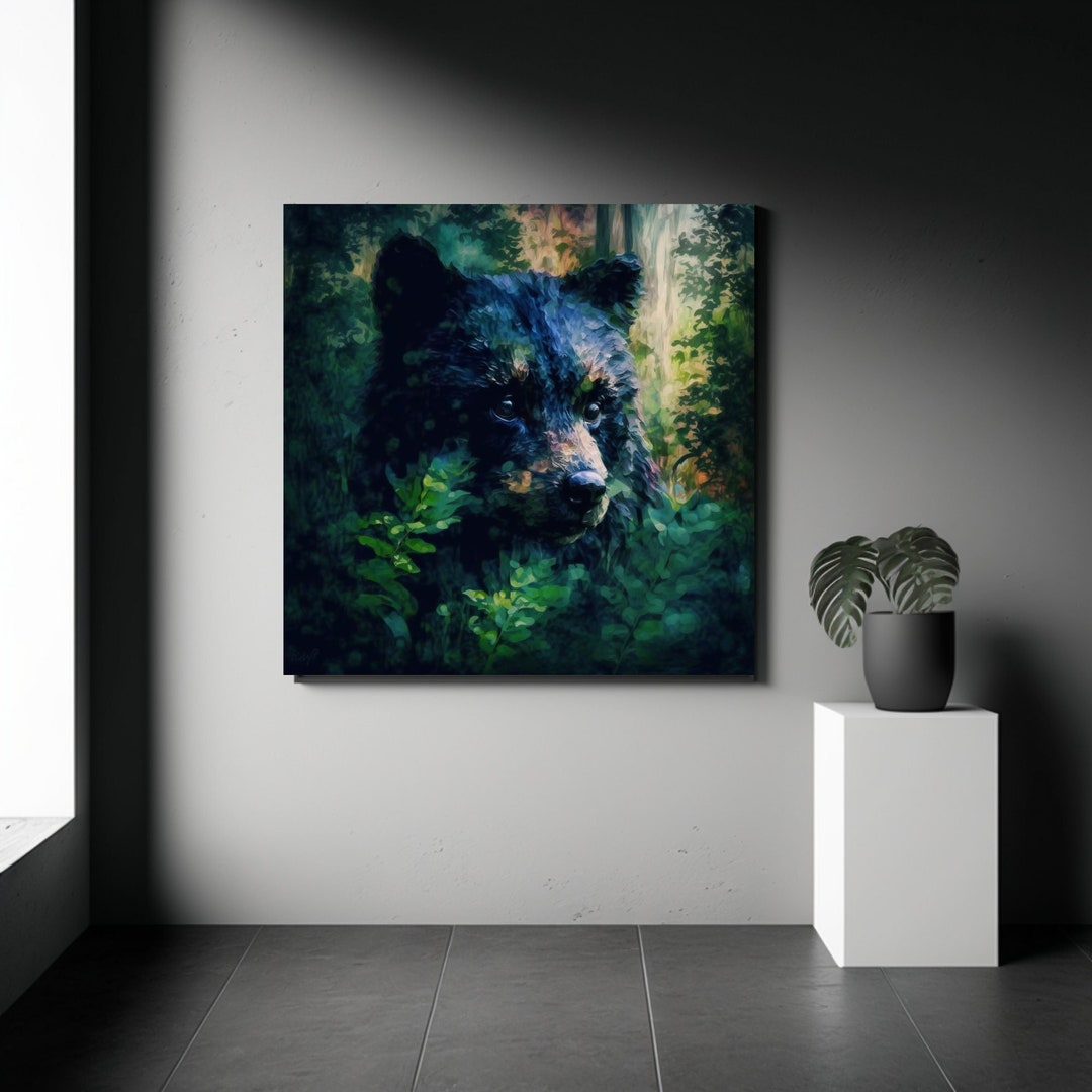 Majestic Bear Art Print on Canvas Gallery Wrap Canvas - Etsy