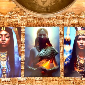Ancien Trio de Grandes Prêtresses - Jeu de cartes d’autel - Les Royaumes Subtils