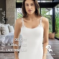 Natural Cotton Lace Trim Cami - Soft Slip Tank Top 4 Women - Premium Quality Versatile Basic Camisole - Sleeveless Layering Underwear