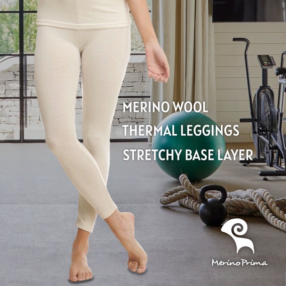 Gift for Her - Merino Wool Leggings for Women - Knitted Tights Long Underwear Pants Wife Mother Mom Grandma Birthday Retirement Anniversary