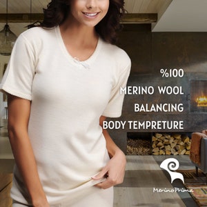 Gift for Her - %100 Merino Wool Camisole - Womens Thermal Top Shirt - Underwear Tank Wife Mother Mom Grandma Birthday Retirement Anniversary