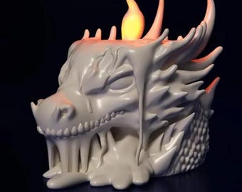 Dragon Head Tealight Holder Fantasy Decor for the Dragon Lover
