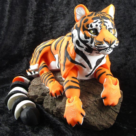 Articulated Posable Tiger Big Cat 3D Fidget Toy Desk Decoration