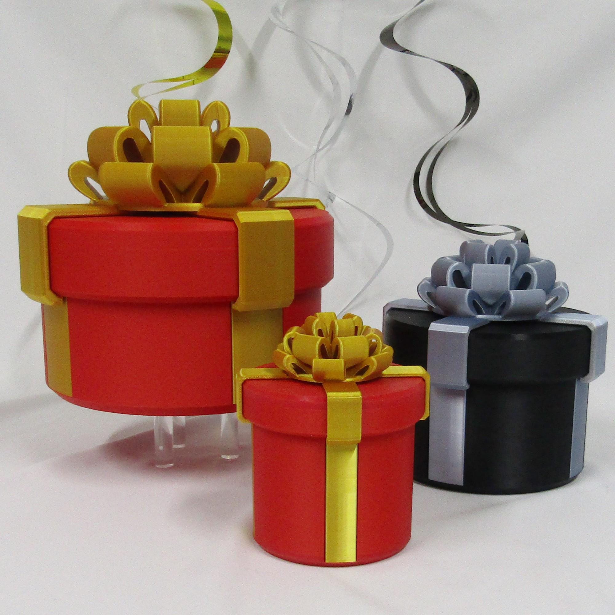 Boîte Cadeau Imbriquée à Vis – Noir Et Rouge – Farce Et Astuce – Réutilisable – 15x10x8 Cm