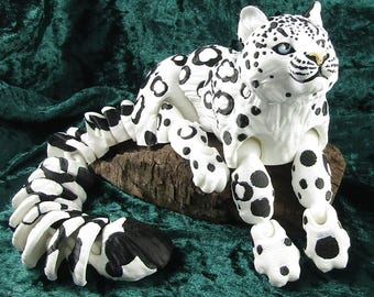 Larger 430mm Articulated Posable Leopard 3D Fidget Toy Desk