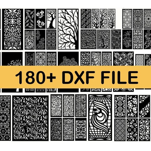 DXF Stickmuster Datei | Sichtschutz | Vinyl-Dekor | Panel Vorlagen | Silhouette | Schablone Vektor | +180 Dateien enthalten | sofort download.