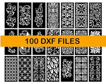 DXF Patterns File | Privacy Screen | Vinyl Decor | Panel Templates | Silhouette | Stencil Vector | +100 Files included | instant download.