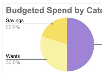 Kit de herramientas financieras: Mi presupuesto (púrpura y amarillo)