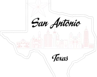 SVG Laser Cut File - San Antonio, Texas