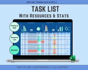 Excel Task Tracker Template: Automated Project Management Spreadsheet