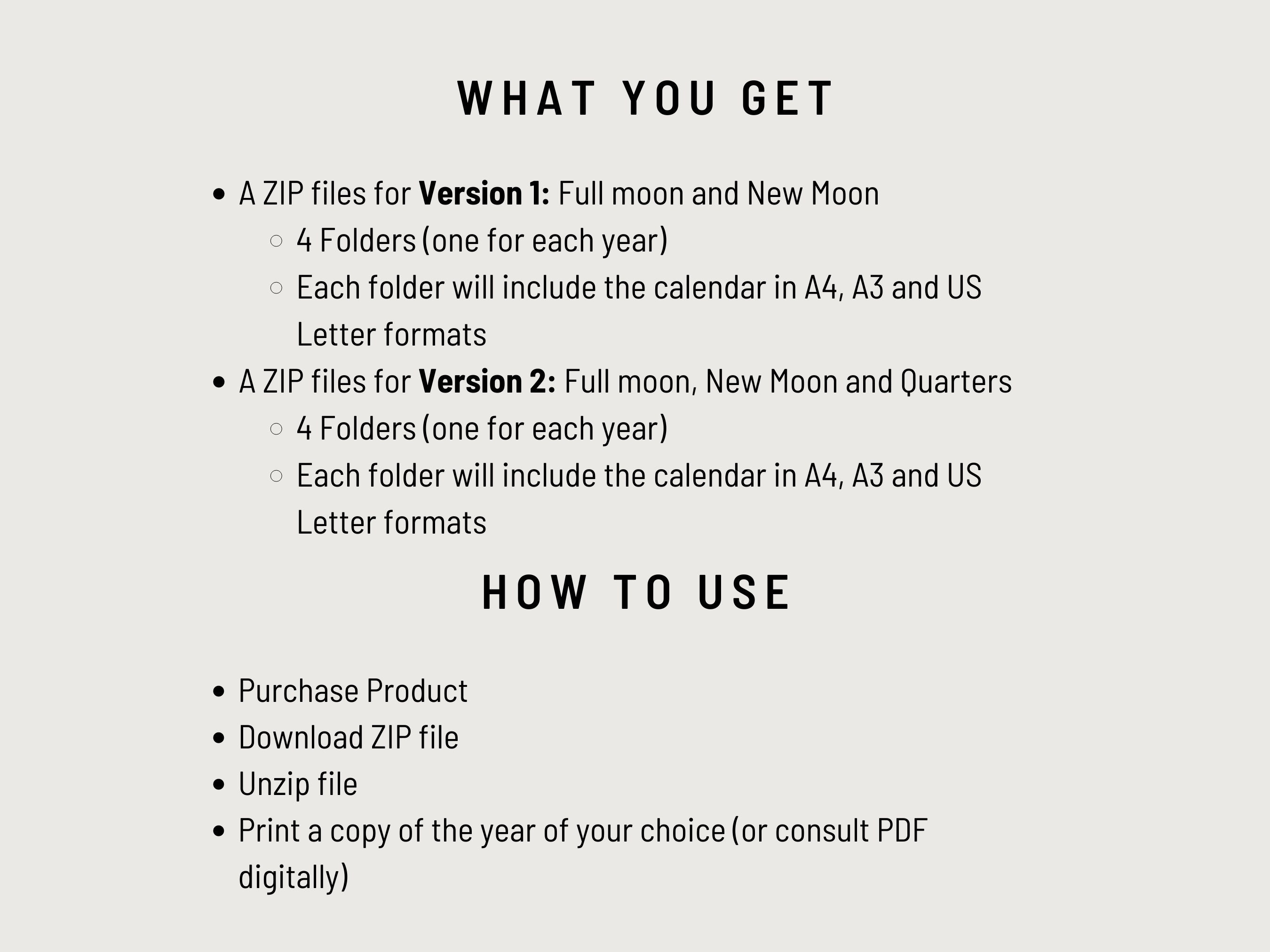 20232026 Full Moon Calendar, New Moon and Quarters Phases, Minimalist
