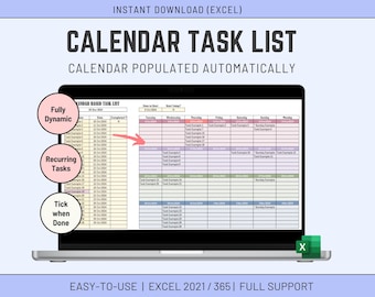 Lista de tareas del calendario de Excel: Gestión automatizada de tareas (Descargar plantilla)