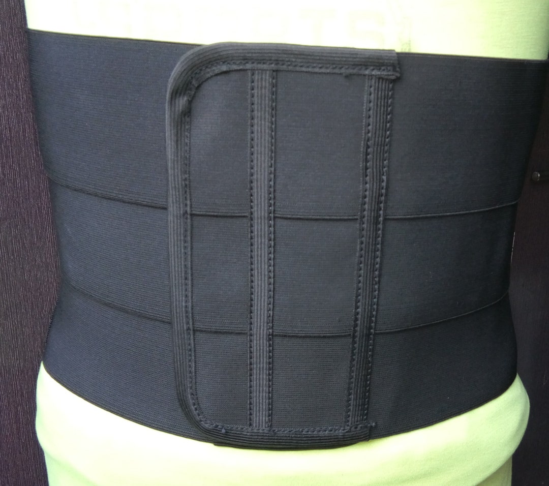 Abdominal Waist Support Adjustable Hernia Belt Black Soft Etsy Australia
