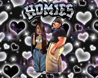 Lil Homies Oso & Right Eye 2000s Crew PNG DIGITAL Sublimation