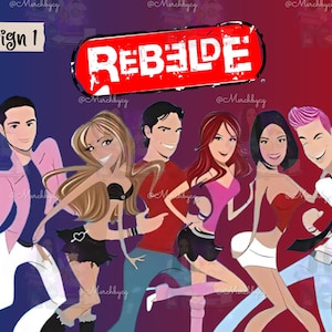 8 Different DIGITAL RBD Rebelde PNG sublimation tumbler wraps
