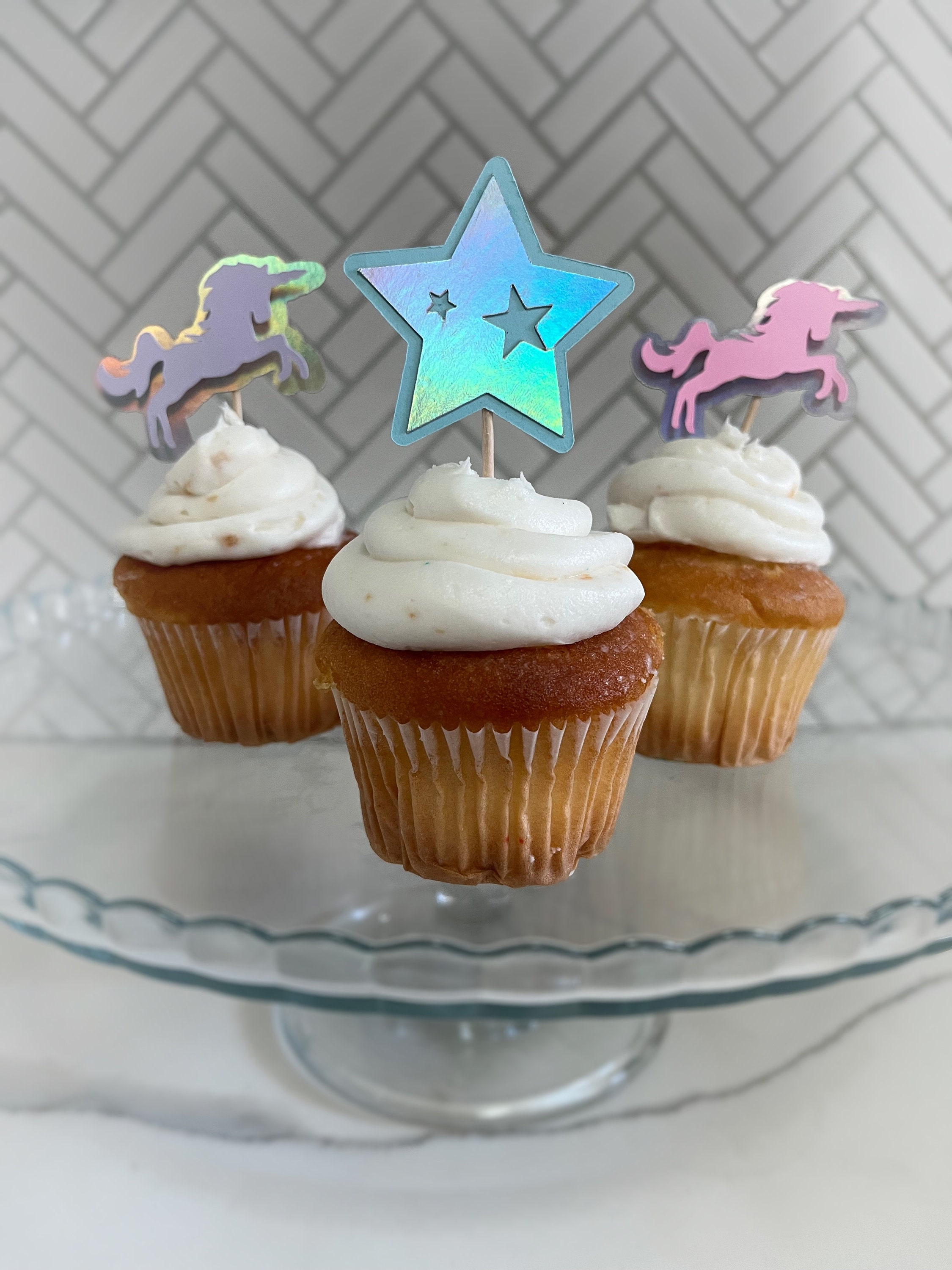 24 Edible Personalised Cupcake Toppers - Fondant, Pre-Cut For Birthdays & Parties 2 thumbnail image
