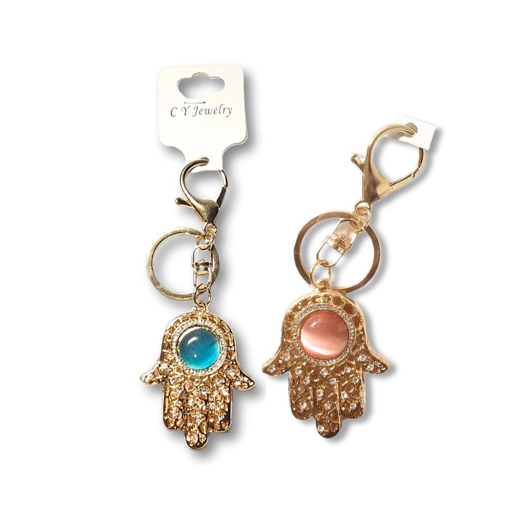 Porte-clé | Main hamsa & œil protecteur main image 1