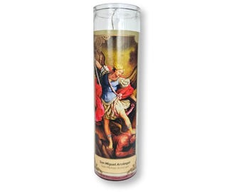 Vela de San Miguel Arcángel con oración / Vela devocional de San Miguel Arcángel / Protección y fuerza