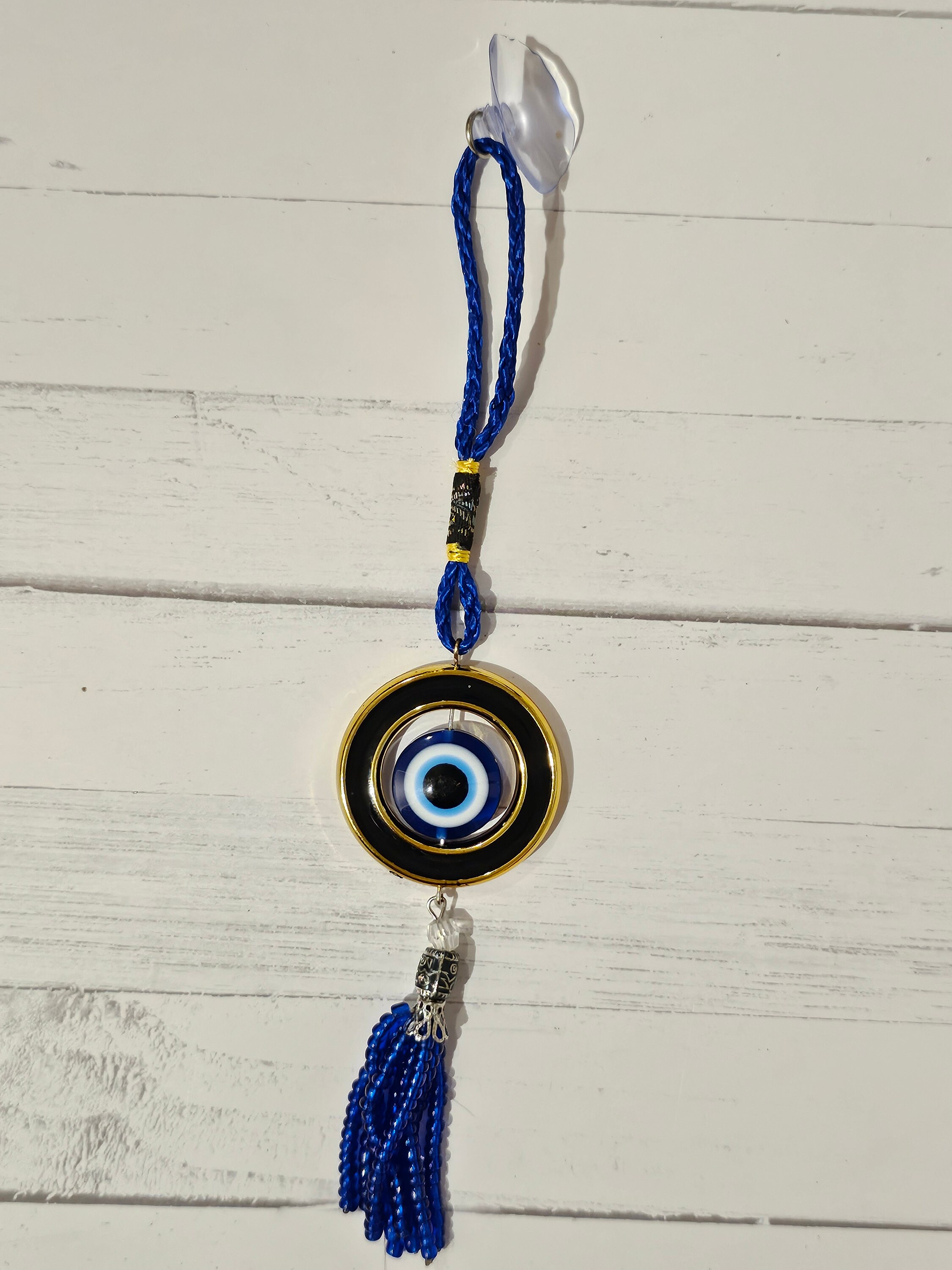 RTRTGS Ciondolo Malocchio Blu Per Auto - Amuleto Protettivo Per Specchietto Retrovisore, 2 Pezzi - Foto 10