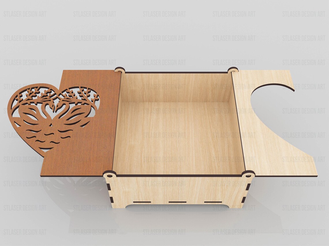 Laser Cut Decorative Box With Lid Svg Files, Vector Files for Wood ...