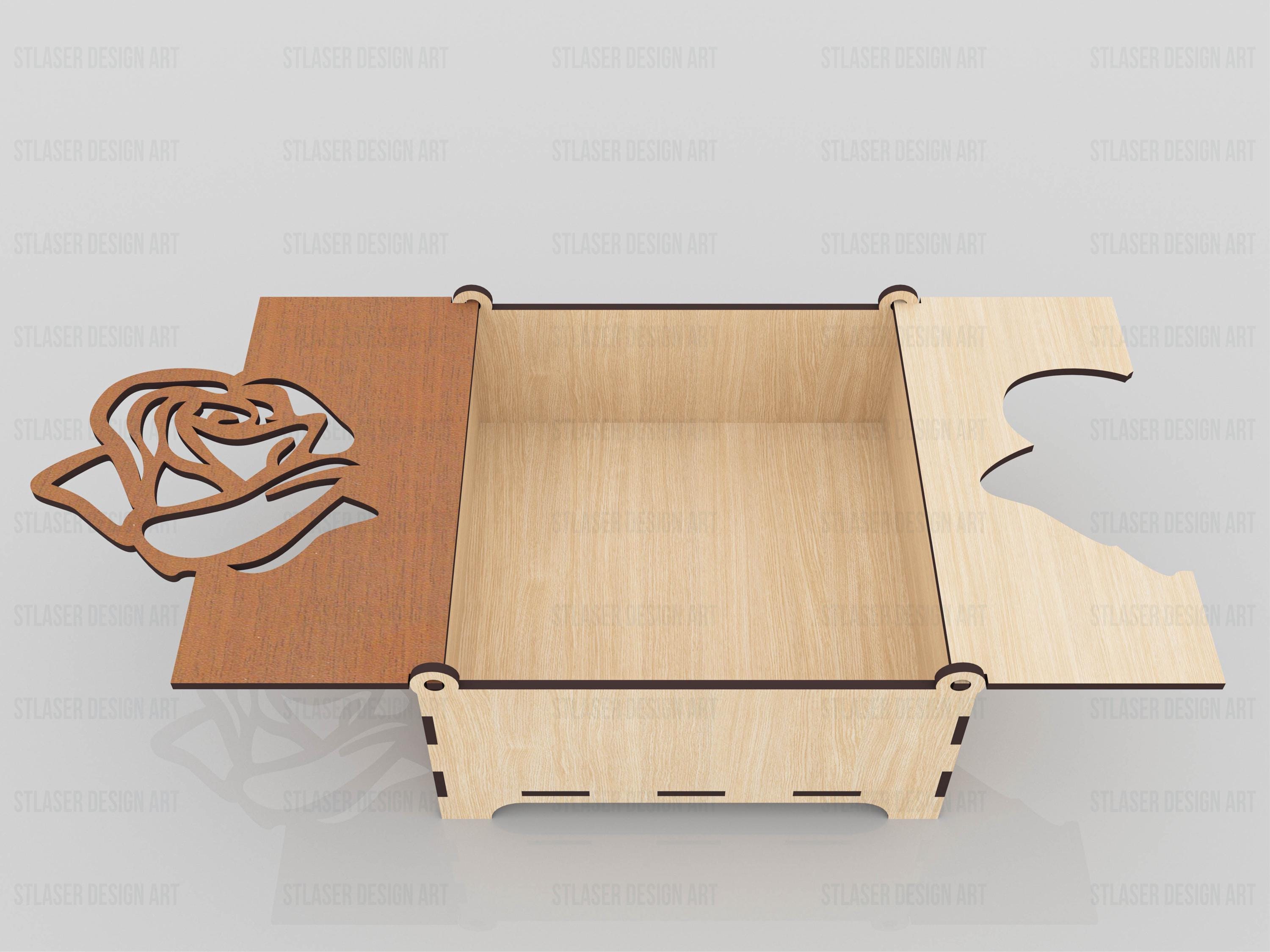 Laser Cut Decorative Box With Lid Svg Files, Vector Files for Wood ...