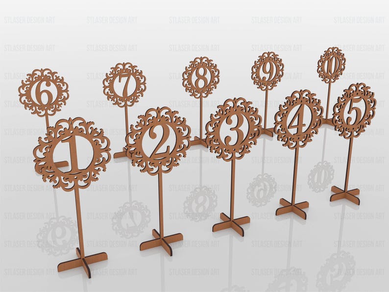 Staples Numbers For Files Wedding Table Numbers Files (1-10), Table Numbers Laser Cut Svg Files ...
