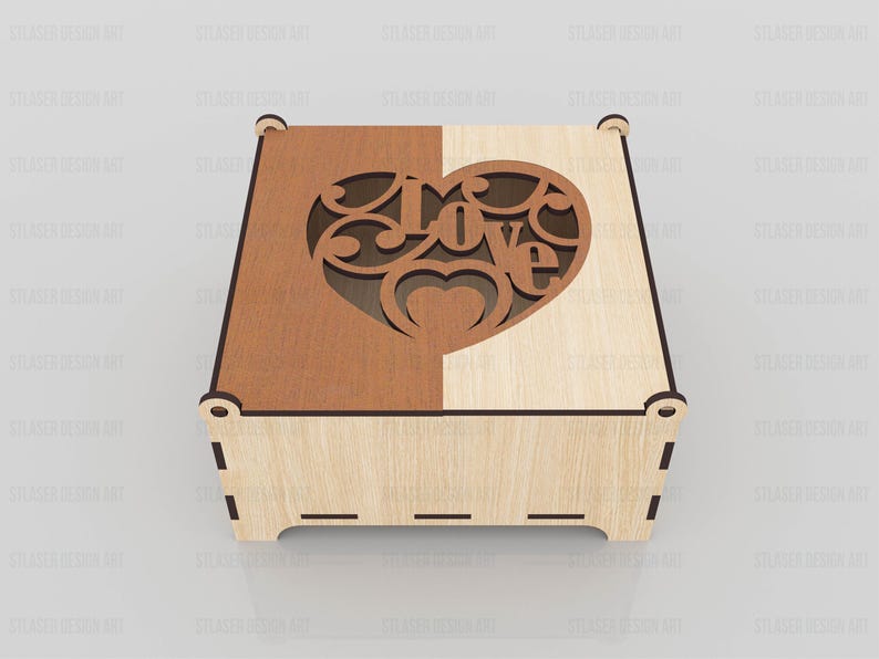 Laser Cut Decorative Box With Lid Svg Files, Vector Files for Wood ...