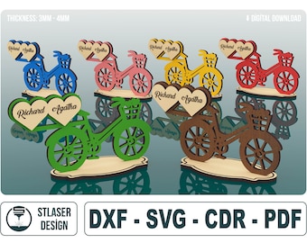 Bicycle Laser Cut Svg Files, Vector Files For Wood Laser Cutting