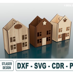 Laser Cut Pencil Holder Svg Files, Vector Files For Wood Laser Cutting