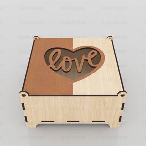Laser Cut Decorative Box With Lid Svg Files, Vector Files for Wood ...