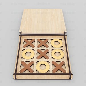 Laser Cut Tic Tac Toe Wooden Game Svg Files, Vector Files for Wood ...