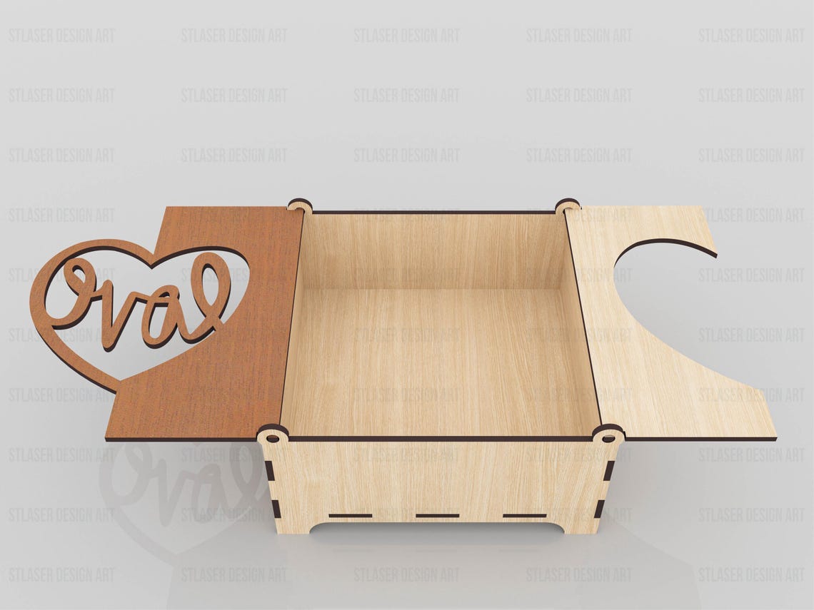 Laser Cut Decorative Box With Lid Svg Files, Vector Files for Wood ...