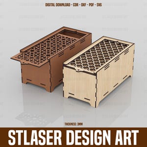 Laser Cut Slide Box, Decorative wooden gift box, Gift box laser cut, Laser Cut Wooden Box, Vector Files For Wood Laser Cutting