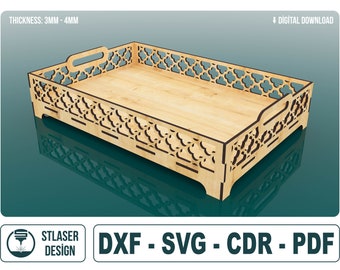 Laser Cut Tray File, Vector Files For Wood Laser Cutting