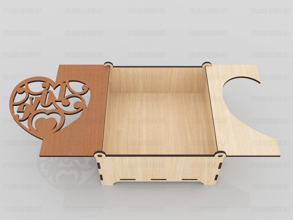 Laser Cut Decorative Box With Lid Svg Files, Vector Files for Wood ...
