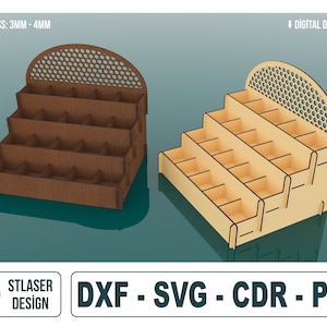 Aufsteller-Svg-Dateien, Laser geschnitten Mehrzweck - Schmuckschatulle, Vektordateien für Holz Laserschneiden