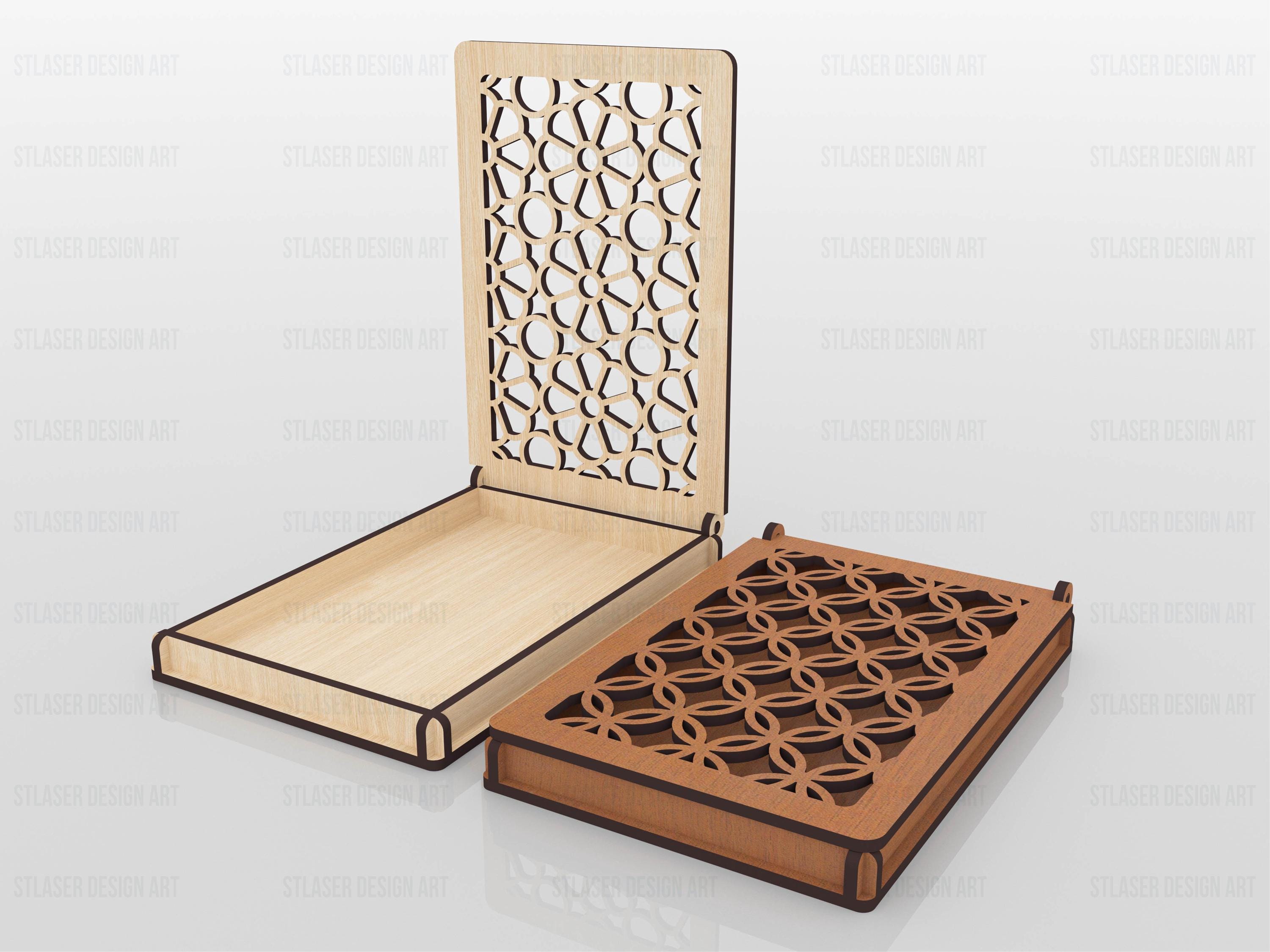 Decorative Gift Box Laser Cut Svg Files, Laser Cut Wooden Box With Lid ...