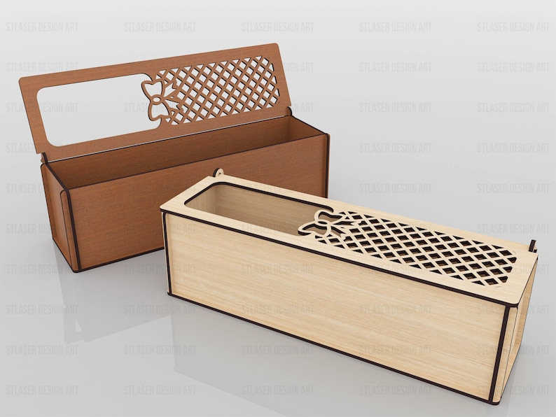Buy Rose Gift Box Laser Cut Svg Files, Vector Files for Wood Laser ...