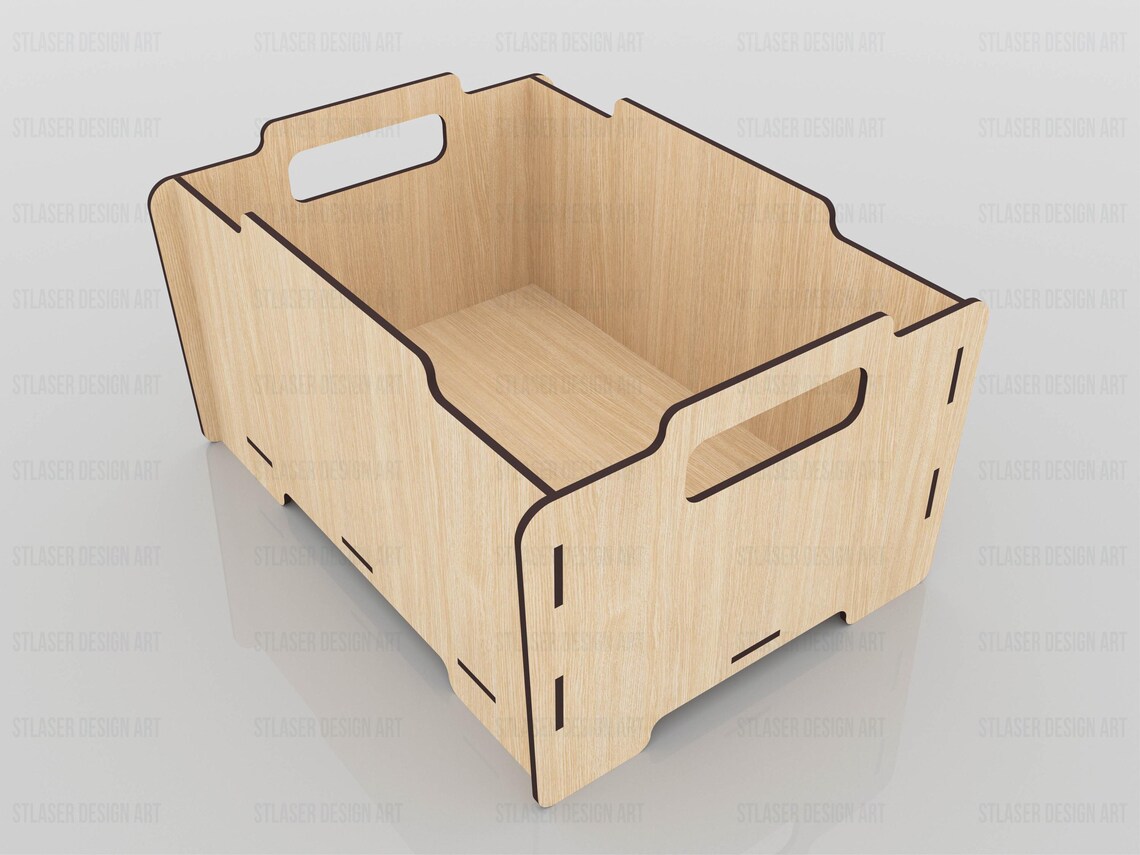 Laser Cut Stackable Storage Box Files, Laser Cut Wooden Box, Vector ...