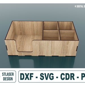 File Svg per portatovaglioli da tavolo con taglio laser, file vettoriali per il taglio laser del legno