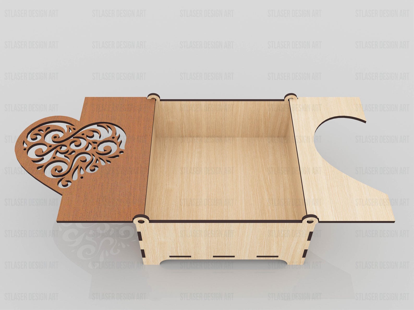 Laser Cut Decorative Box With Lid Svg Files, Vector Files for Wood ...