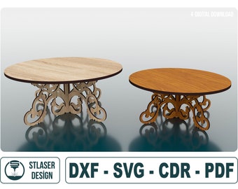 Laser Cut Cake Stand Svg Files, Vector Files For Wood Laser Cutting