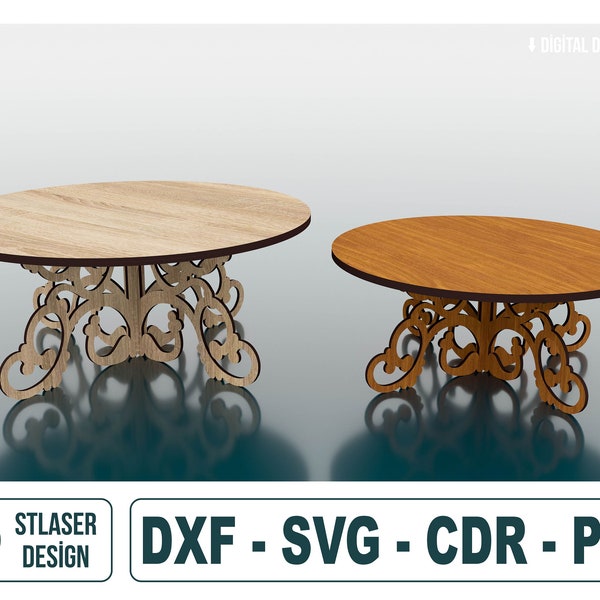 Laser Cut Cake Stand Svg Files, Vector Files For Wood Laser Cutting