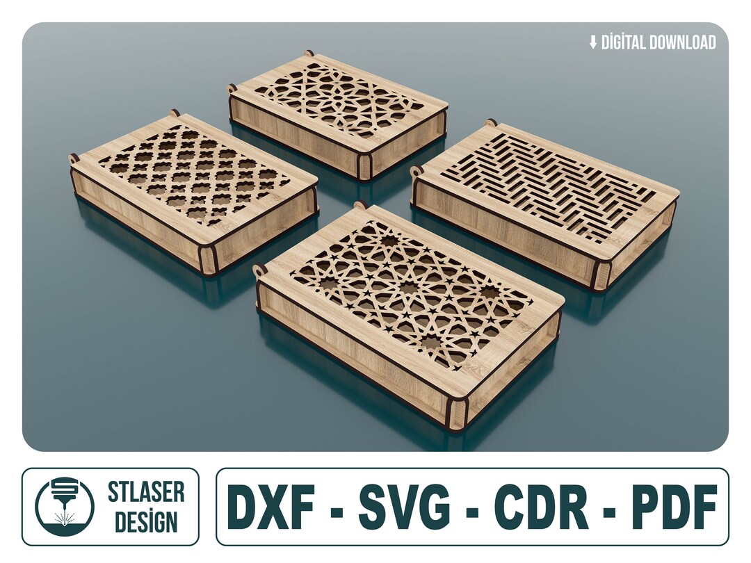 Decorative Wooden Gift Box Laser Cut, Laser Cut Wooden Box With Lid