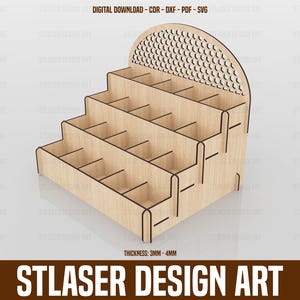 Display Stand Svg Files, Laser Cut Multipurpose - Jewelry Box, Vector Files For Wood Laser Cutting
