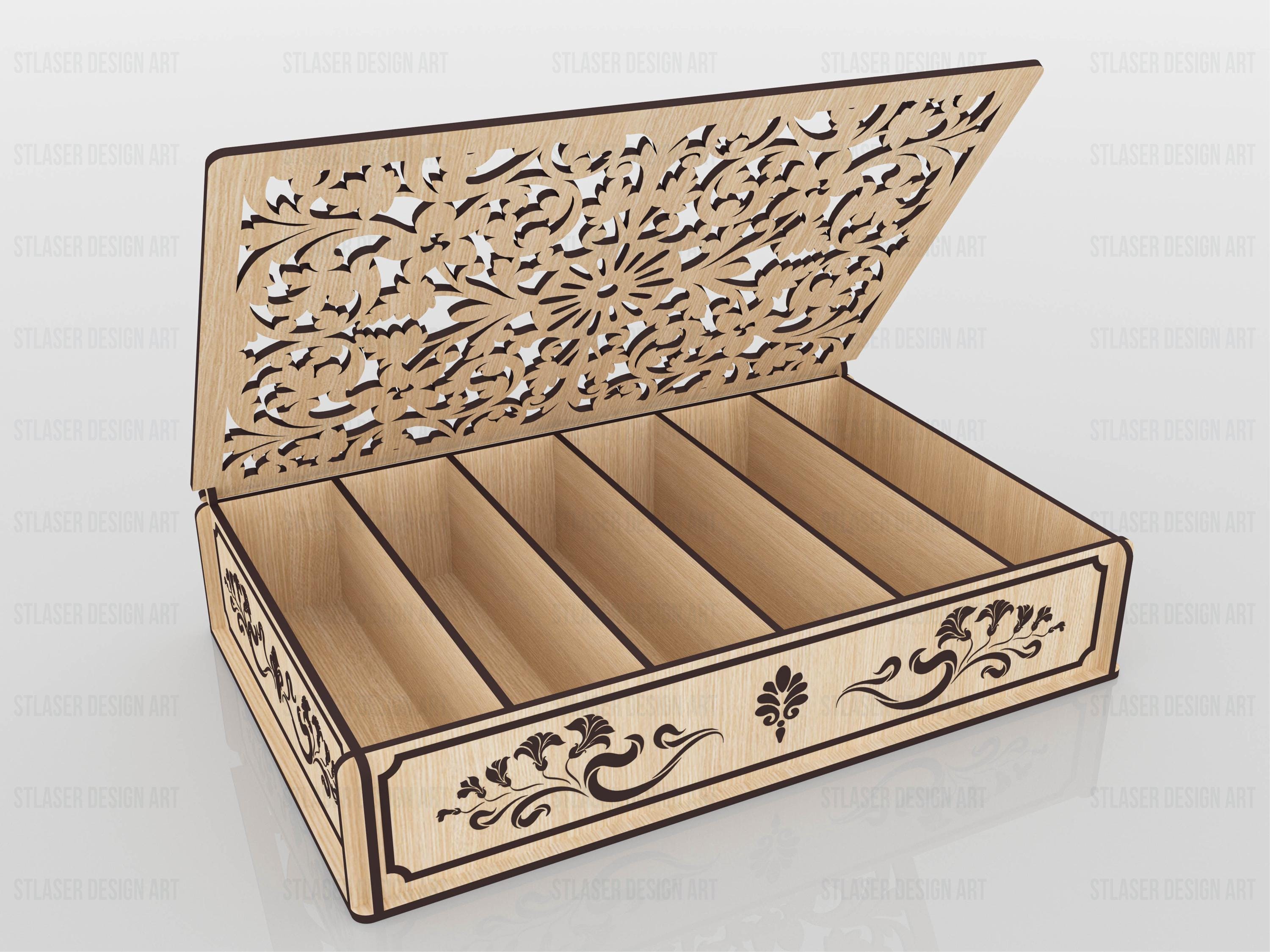 Laser Cut Jewelry Box Svg Files, Wooden Gift Box Files, Vector Files ...